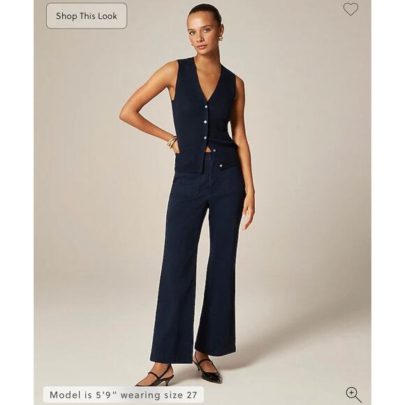 J. Crew Pants - J. Crew Charley kickout cropped pant in chino Navy NWT size 24